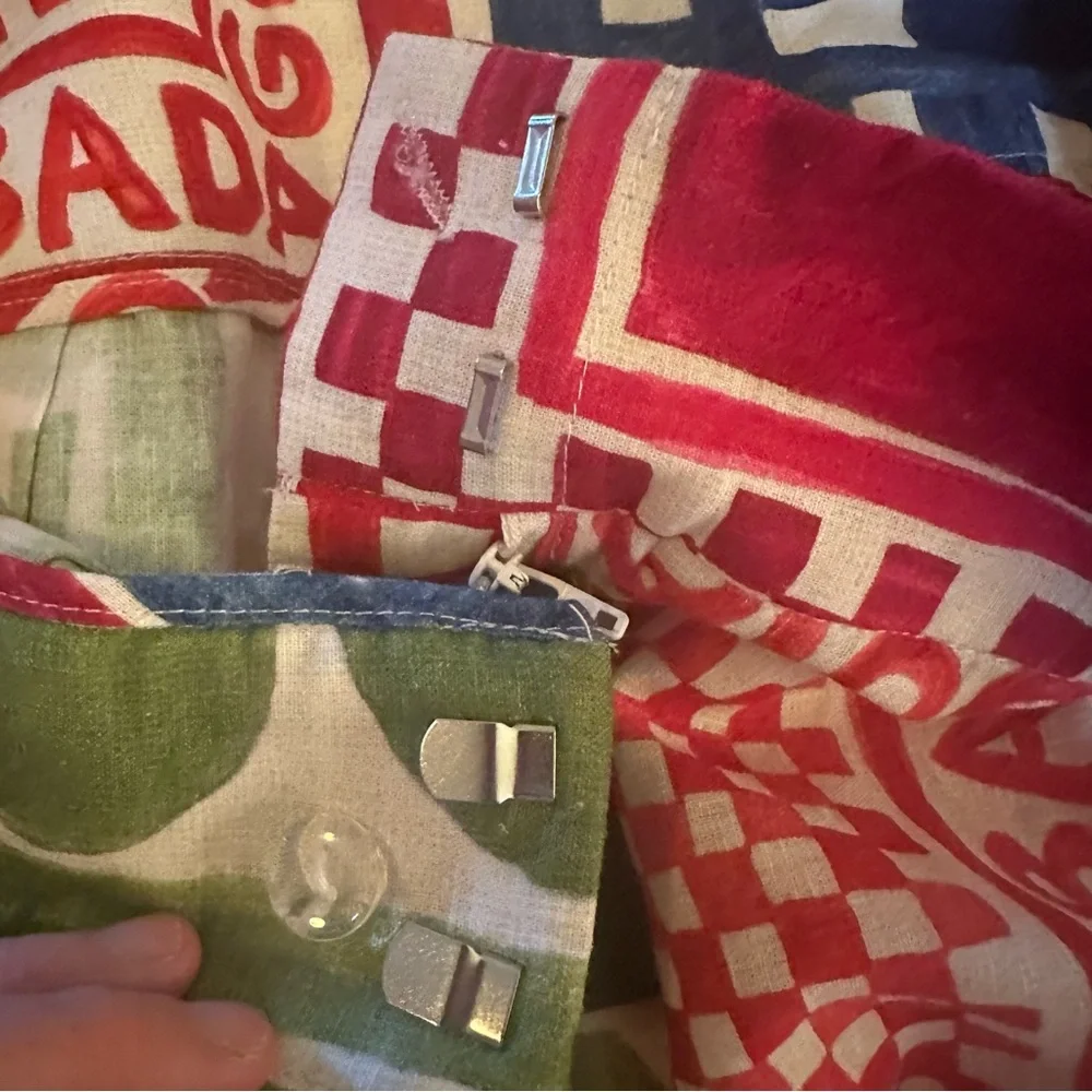 FARM Rio Multicolor Patchwork Wide-Leg Pants - Green, Blue, Red, Yellow - Picture 8 of 12